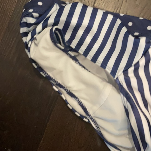 WORN ONCE Peek & Beau Navy and White Bikini - Picture 6 of 11